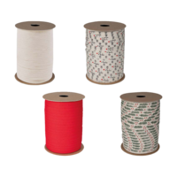 Baumroll Ringelband mit Pappspule