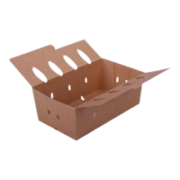 Beerenschalen mit anhängendem Deckel Vollpappe braun