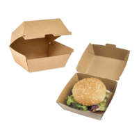 Burger Box aus Kraftpapier unbeschichtet