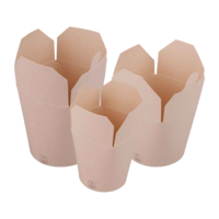 Deliboxen - Asia Snackboxen braun - PLA beschichtet