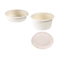 Dressingbecher rund aus Bagasse