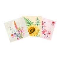 Duni Zelltuch-Servietten - 33 x 33 cm - 50er Pack - Frühling