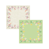 Dunisilk-Mitteldecken - 84 x 84 cm - Frühling