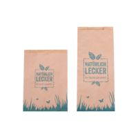 Faltenbeutel braun 100 Recyclingpapier