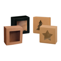 Feinkost- und Präsentkarton offene Welle mit Sichtfenster