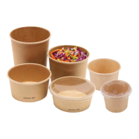 Feinkostbecher rund braun - PE beschichtet