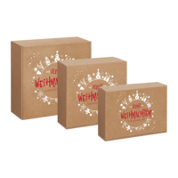 Feinkostkartons braun Christmas Joy