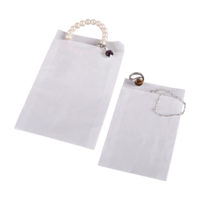 Flachbeutel weiß aus Kraftpapier