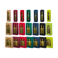 Flaschen-Tragetaschen mit Sichtfenster offene Welle