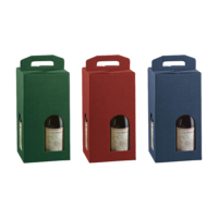 Flaschen-Tragekarton mit Tragegriff und Sichtfenstern