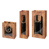 Flaschen-Tragetaschen aus Kraftpapier Timber