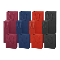 Flaschen-Tragetaschen mit edler Leinenstruktur