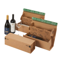 Flaschen - Versandkarton 1er liegend Wellpappe