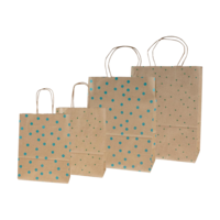 Geschenk-Tragetaschen braun Neutralmotive Kraftpapier