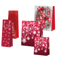 Geschenk-Tragetaschen rot glänzend Weihnachten