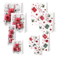 Geschenk-Tragetaschen weiß matt Weihnachten