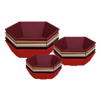 Geschenkkörbe 6-eckig offene Welle