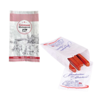 Metzgerfaltenbeutel weiß Neutraldruck