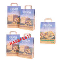 Papier-Tragetaschen braun fuer Kartoffeln