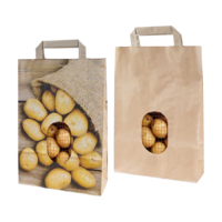 Papier-Tragetaschen mit Sichtfenster