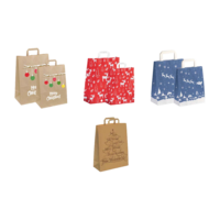 Papier-Tragetaschen mit Weihnachtsmotiv