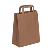 Papier-Tragetaschen nassfest braun mit Papierhenkel