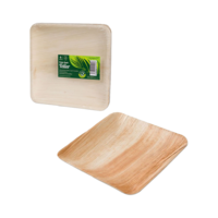 Quadratische Teller aus Palmblatt