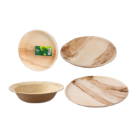 Runde Teller aus Palmblatt