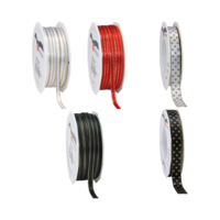 Satinband mit Webkante gold