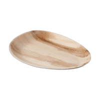 Tropfenförmige Teller aus Palmblatt