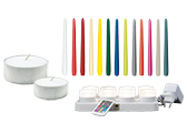 Kerzen und LEDs