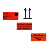 Warnetiketten aus Folie